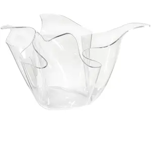 Iplex - Vase multifonction Drapé transparent - D.45xH.29 cm T.U pas cher