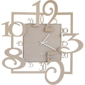 Comparateur de prix : ARTI E MESTIERI horloge murale AMOS (Beige - métal verni et verre)