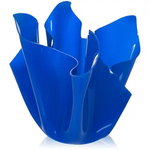 Iplex - Vase drapé slim bleu/transparent - 22x22x21 cm T.UVendu parbazarchic