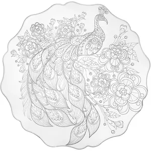 Iplex - Assiette ronde Tasty Peacock Petite transparent/blanc - 21x22 ... pas cher