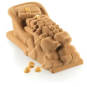 Kit moule à bûche Pôle Nord traineau du père noël Silikomart pas cher