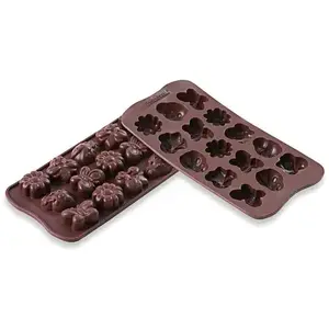 Comparateur de prix : 1 Moule 15 chocolats Printemps en silicone Silikomart