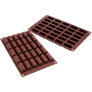 Comparateur de prix : Silikomart Silikomart - Moule 30 Mini Bûches Silicone - 26.129.77.0065