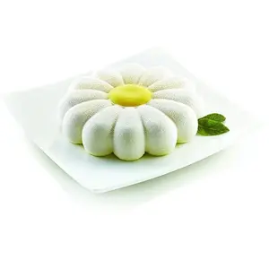 Moule à Bûche Diamant Silikomart En Silicone Platine - Kit Avec 2 Tapis, Volume 1.2L, Pour Desserts 3D