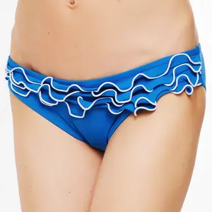 La Perla - Bas de maillot de bain Waves lake blue/blanc 44 pas cher