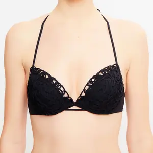 La Perla - Haut de maillot Soutache Sirens noir T.80B pas cher