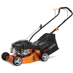 BOUDECH Tondeuse poussée avec moteur à essence 132cc 1,9HP ohv 4 temps largeur de coupe 400mm pas cher