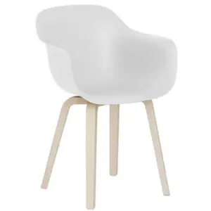 Magis Fauteuil Substance Plywood (Blanc - Frêne Naturel Et Polypropylè... pas cher
