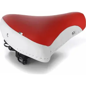 Cicli Bonin Selle Citybike Blanche/Rouge avec Ressorts, Confort et Style, 265x215 mm
