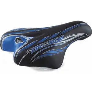Montegrappa Selle pour Enfant Noir/Bleu 230x150 mm - Confort et Sécurité, 254g