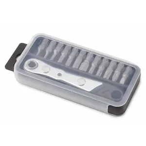 Bonin Kit de clé à cliquet réversible avec 12 embouts Allen et Torx pas cher