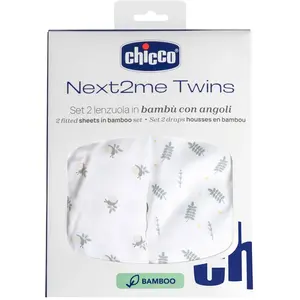 Set 2 draps housses en bambou Next2Me Twins 