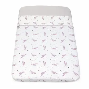 Drap de berceau N2M 2 pièces, 100% coton, compatible avec les matelas Chicco Next2Me et 50x83 cm, drap de dessus et drap d'angle, 0 mois et plus, rose