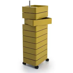 MAGIS 360° meuble avec 10 tiroirs (Jaune - ABS poli / Aluminium) pas cher