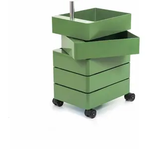 Caisson sur roulettes 5 tiroirs vert 360° Container - Magis pas cher