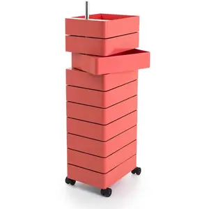 MAGIS 360° meuble avec 10 tiroirs (Rose - ABS poli / Aluminium) pas cher