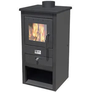 DISTRIBUZIONE Poêle à bois et charbon "ATHENA" 13 kW - 44 x 45 x 94 cm