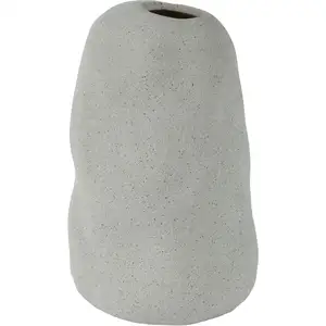 Mobili Rebecca Vase en grès gris, H 17 cm pas cher