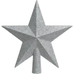 Mobili Rebecca Cime pour sapin de Noël en plastique gris argenté, H 19 cm pas cher