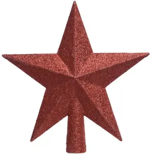 Mobili Rebecca Cime pour sapin de Noël en plastique rouge, H 19 cm pas cher