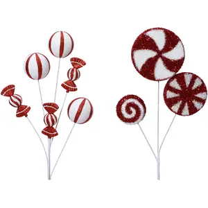 Mobili Rebecca Ensemble de 2 pendentifs de Noël en forme de biscuit en polyrésine