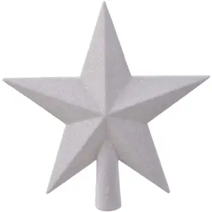 Mobili Rebecca Cime pour sapin de Noël en plastique blanc, H 19 cm pas cher