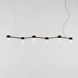 Suspension LED Artemide Zephyr Linear, noir, 160 cm, applicationVendu parluminaire