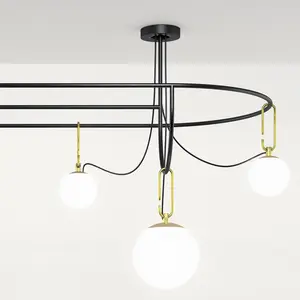 Comparateur de prix : Artemide nh S5 suspension en verre, à 6 lampes