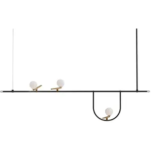 Comparateur de prix : Artemide YANZI-Suspension LED Barre 3 lumières Métal/Verre L156cm