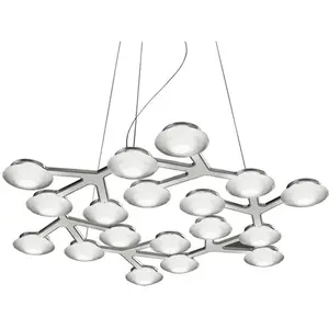 ARTEMIDE lampe à suspension LED NET CIRCLE (Blanc brillant - Aluminium, méthacrylate)Vendu parmyareadesign