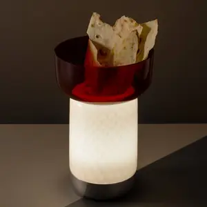Artemide Bontà lampe à poser LED, bol rouge pas cher