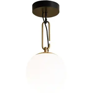 ARTEMIDE lampe au plafond NH 22 (Blanc - Verre soufflé, laiton, acier) pas cher