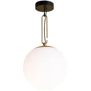 ARTEMIDE lampe au plafond NH 35 (Blanc - Verre soufflé, laiton, acier) pas cher