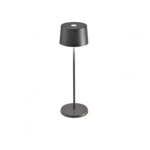 Comparateur de prix : Zafferano Lampe de table LED Olivia Pro Gris Foncé, rechargeable et dimmable