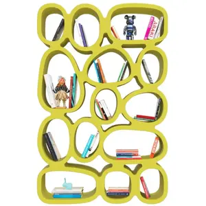 QEEBOO bibliothèque verticale KOIBUCHI (Moutarde - Polyéthylène)Vendu parmyareadesign