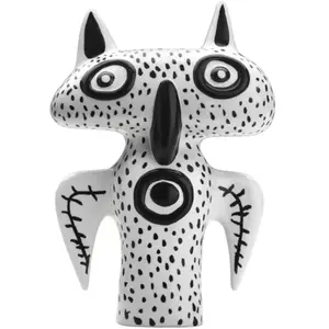 Comparateur de prix : QEEBOO vase KRITTERS SPIKE (Noir et blanc - Céramique)