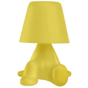 QEEBOO lampe de table SWEET BROTHERS BOB (Jaune - Polycarbonate peint doux au toucher) pas cher