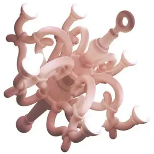 QEEBOO lampadaire pour l'extérieur FALLEN CHANDELIER M (Rose - Polyéthylène) pas cher