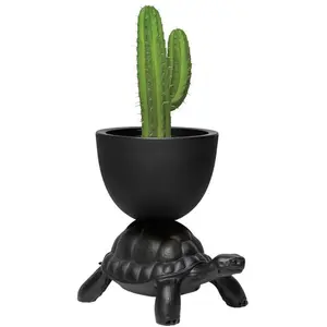 Comparateur de prix : QEEBOO vase TURTLE CARRY PLANTER (Noir - Polyéthylène)
