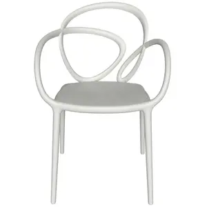 QEEBOO set de 2 chaises LOOP CHAIR sans coussin (Blanc - Polypropylène...