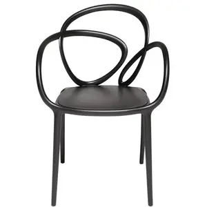 QEEBOO set de 2 chaises LOOP CHAIR sans coussin (Noir - Polypropylène) pas cher