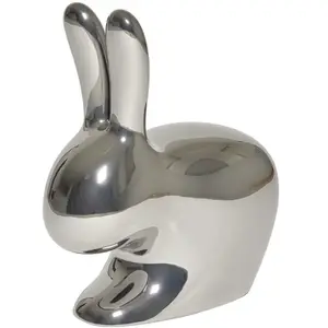 QEEBOO chaise RABBIT CHAIR METAL FINISH (Argent - Polyéthylène)