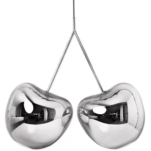 QEEBOO lampe à suspension CHERRY LAMP METAL FINISH (Argent - Polyéthyl...