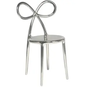 QEEBOO chaise RIBBON CHAIR METAL FINISH (Argent - Polypropylène) pas cher