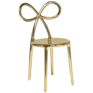 QEEBOO chaise RIBBON CHAIR METAL FINISH (Or - Polypropylène) pas cher