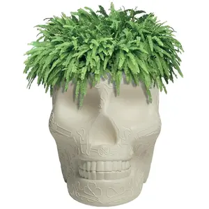 QEEBOO vase MEXICO PLANTER (Ivoire - Polyéthylène) pas cher