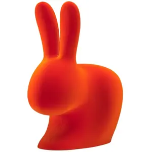QEEBOO chaise RABBIT CHAIR VELVET FINISH (Orange - Polyéthylène et vel... pas cher