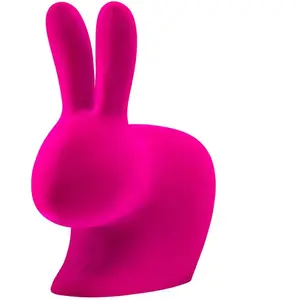 QEEBOO chaise RABBIT CHAIR VELVET FINISH (Fuchsia - Polyéthylène et ve... pas cher