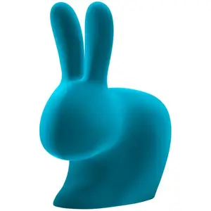 QEEBOO chaise RABBIT CHAIR VELVET FINISH (Turquoise - Polyéthylène et ... pas cher