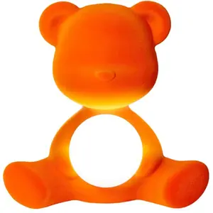 QEEBOO lampe de table TEDDY GIRL VELVET FINISH (Orange - Polyéthylène et velours)Vendu parmyareadesign